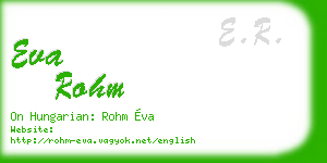 eva rohm business card